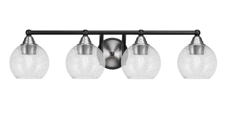 Toltec Lighting - 3424-MBBN-4102 - Four Light Bath Bar - Paramount - Matte Black & Brushed Nickel