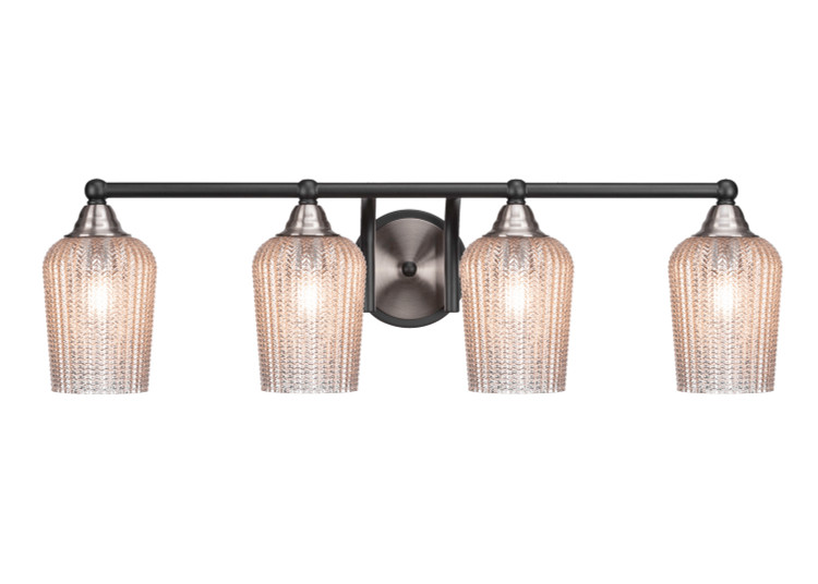 Toltec Lighting - 3424-MBBN-4253 - Four Light Bath Bar - Paramount - Matte Black & Brushed Nickel