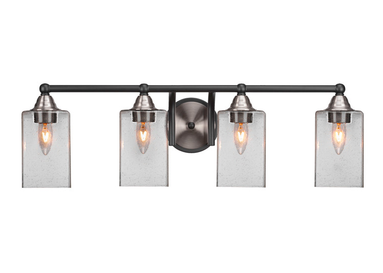 Toltec Lighting - 3424-MBBN-530 - Four Light Bath Bar - Paramount - Matte Black & Brushed Nickel