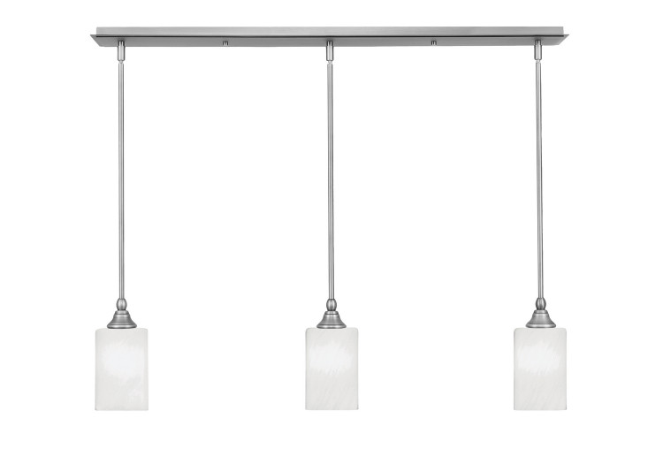 Toltec Lighting - 36-BN-3001 - Three Light Linear Pendalier - Stem - Brushed Nickel