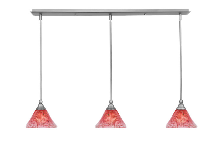 Toltec Lighting - 36-BN-756 - Three Light Mini Pendant - Any - Brushed Nickel