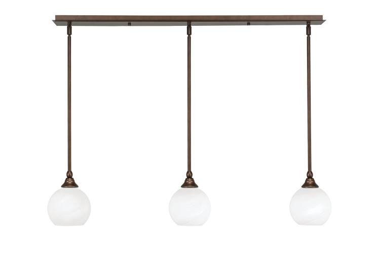 Toltec Lighting - 36-BRZ-4101 - Three Light Linear Pendalier - Stem - Bronze