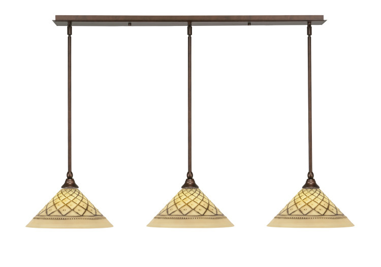 Toltec Lighting - 36-BRZ-7182 - Three Light Mini Pendant - Any - Bronze