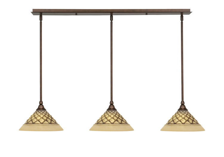 Toltec Lighting - 36-BRZ-7183 - Three Light Mini Pendant - Any - Bronze