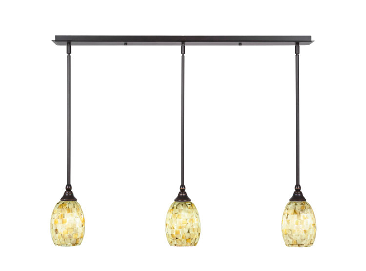 Toltec Lighting - 36-DG-406 - Three Light Mini Pendant - Any - Dark Granite