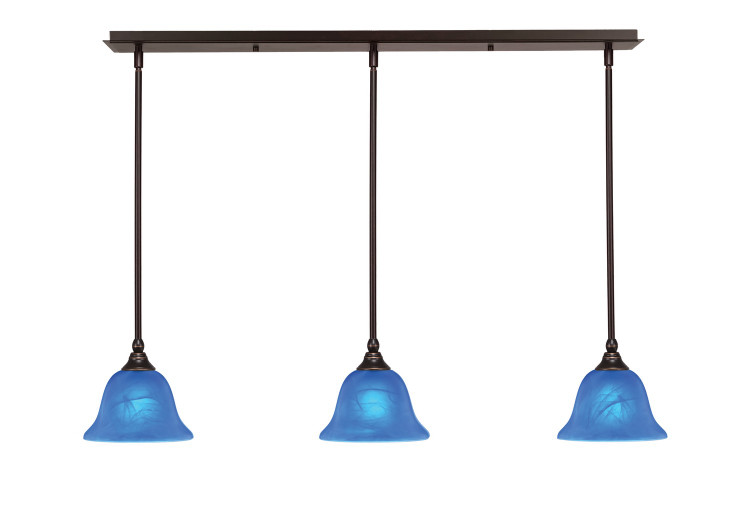 Toltec Lighting - 36-DG-4155 - Three Light Mini Pendant - Any - Dark Granite