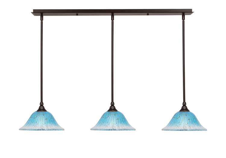 Toltec Lighting - 36-DG-438 - Three Light Mini Pendant - Any - Dark Granite