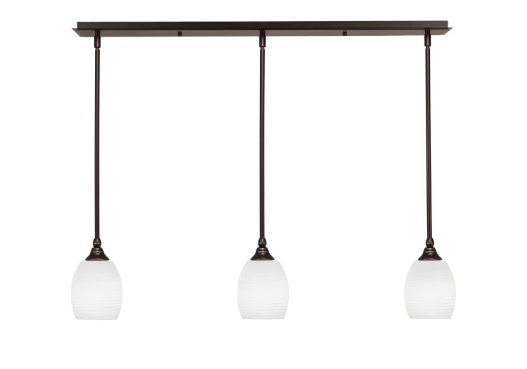 Toltec Lighting - 36-DG-615 - Three Light Mini Pendant - Any - Dark Granite
