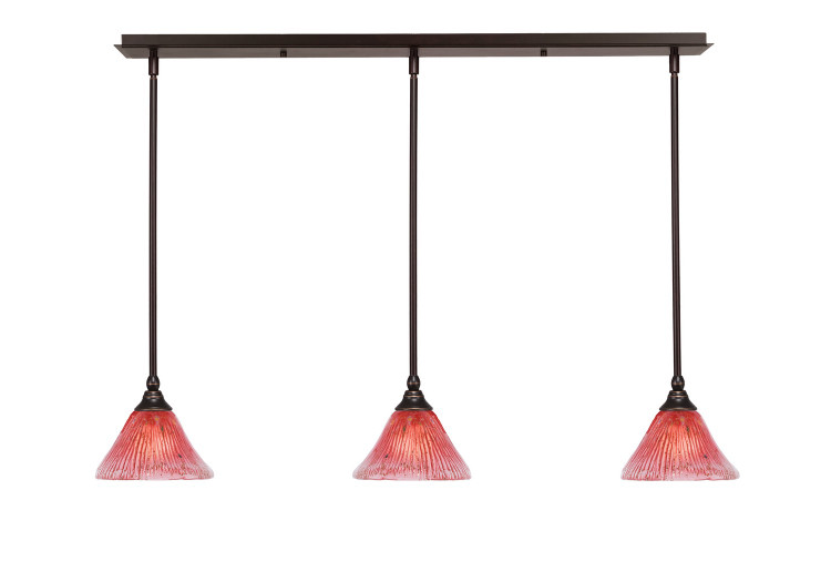Toltec Lighting - 36-DG-756 - Three Light Mini Pendant - Any - Dark Granite