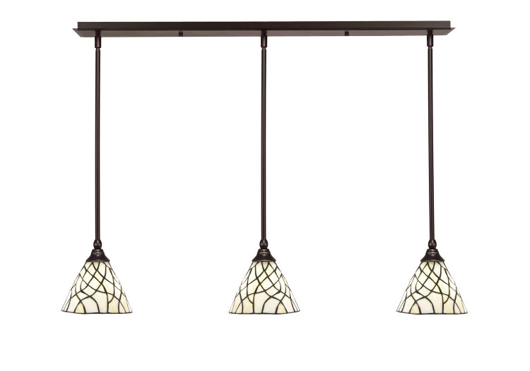 Toltec Lighting - 36-DG-9115 - Three Light Mini Pendant - Any - Dark Granite