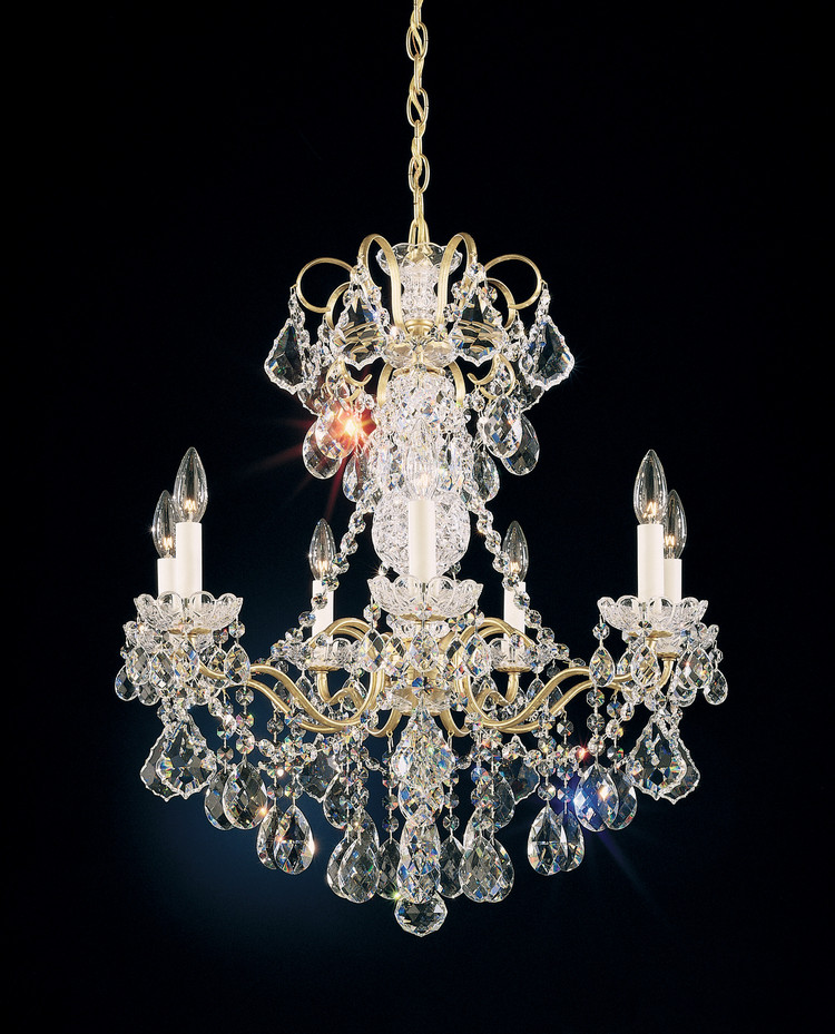 Schonbek - 3656-40R - Seven Light Chandelier - New Orleans - Polished Silver