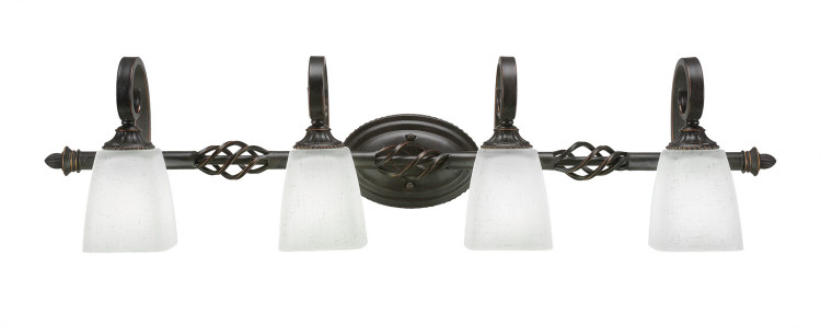 Toltec Lighting - 164-DG-460 - Four Light Bath Bar - Eleganté - Dark Granite