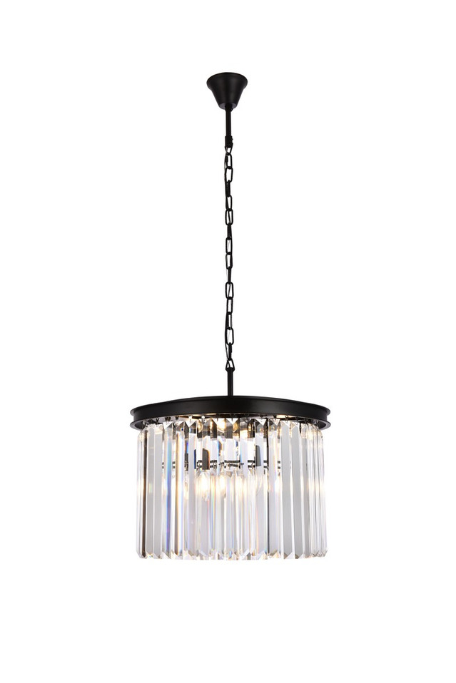 Elegant Lighting - 1238D20MB/RC - Six Light Pendant - Sydney - Matte Black
