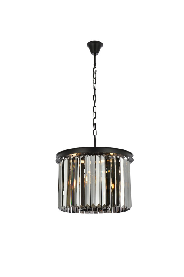 Elegant Lighting - 1238D20MB-SS/RC - Six Light Pendant - Sydney - Matte Black