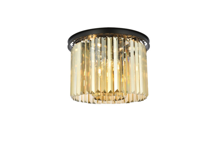 Elegant Lighting - 1238F20MB-GT/RC - Six Light Flush Mount - Sydney - Matte Black