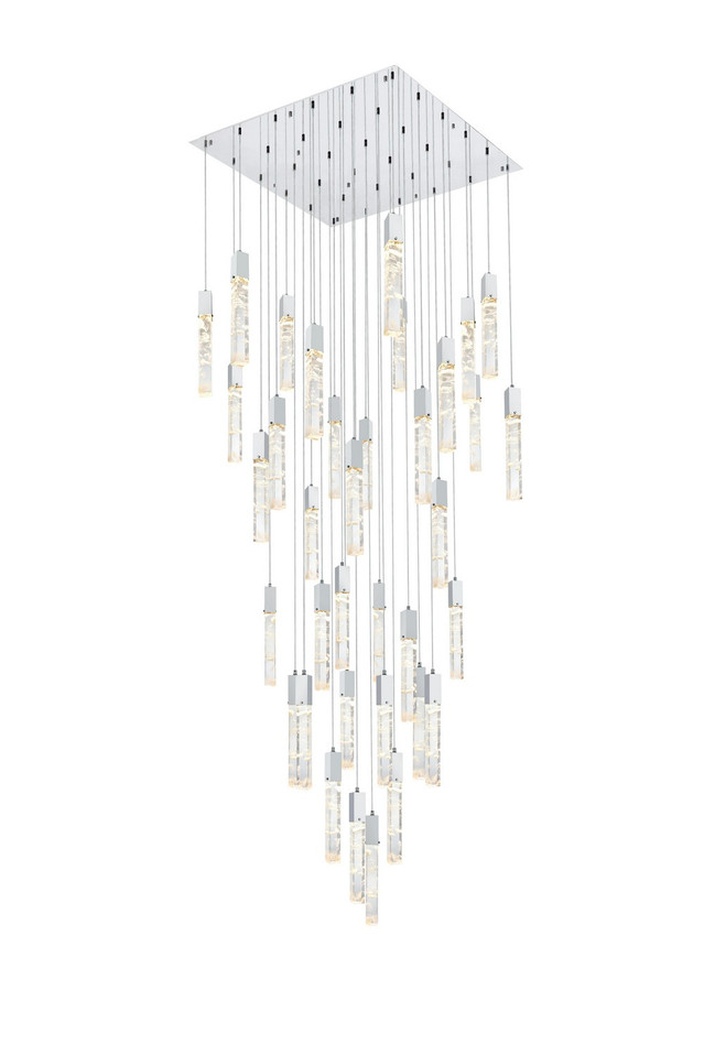 Elegant Lighting - 2088G42SG - 36 Light Chandelier - Aurora - Satin Gold