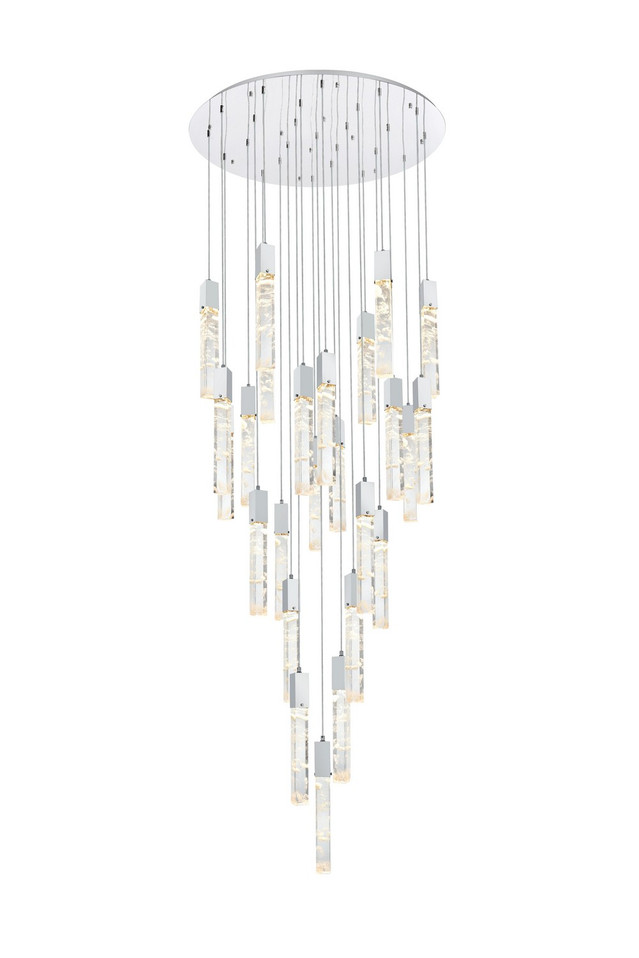 Elegant Lighting - 2089G42C - 25 Light Chandelier - Aurora - Chrome and Clear