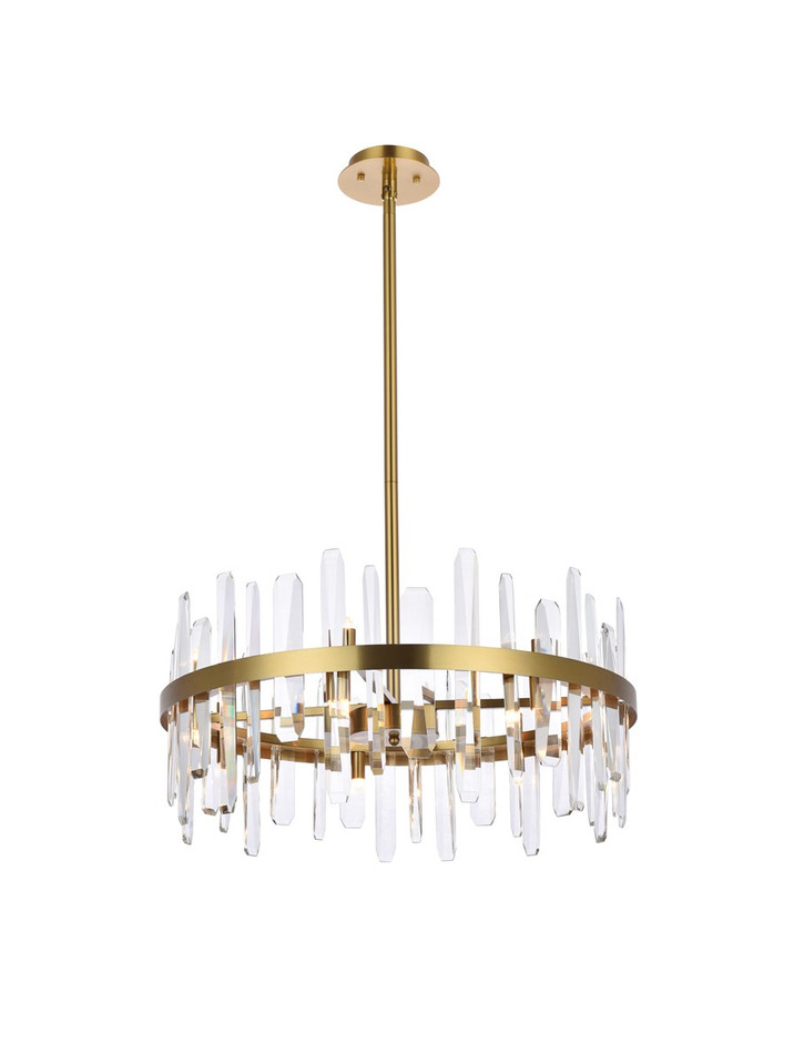 Elegant Lighting - 2200D25SG - 14 Light Pendant - Serena - satin gold