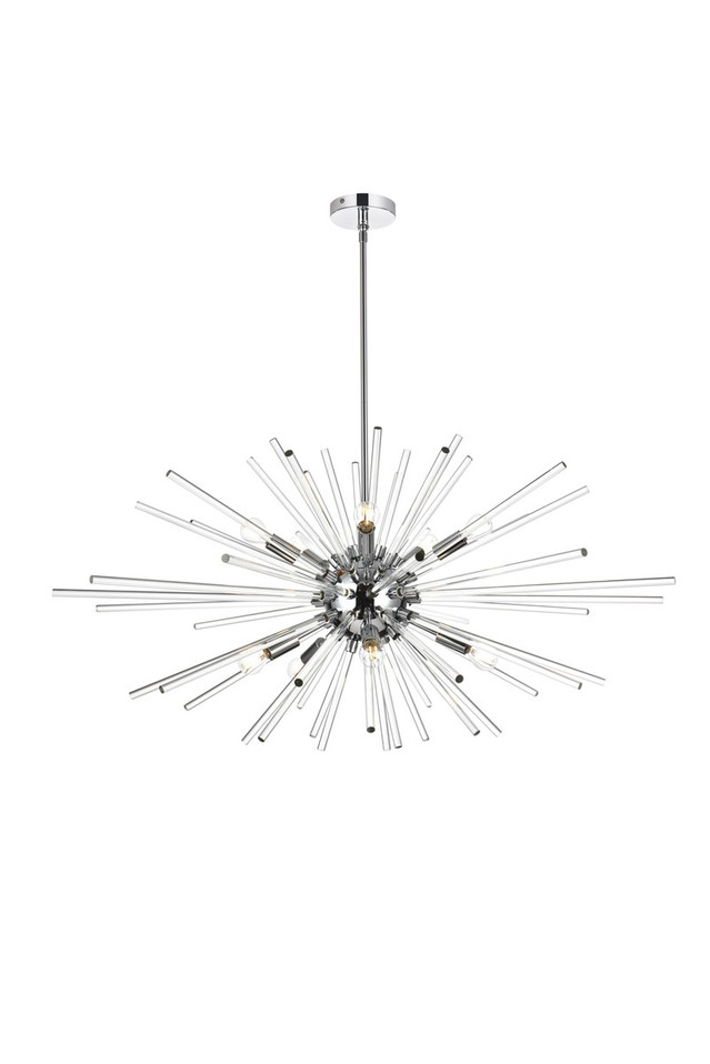 Elegant Lighting - 2502D42C - Ten Light Pendant - Sienna - chrome