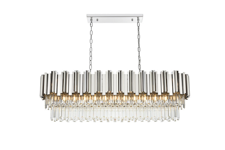 Elegant Lighting - 3401G47C - 12 Light Chandelier - Willow - Chrome and Clear