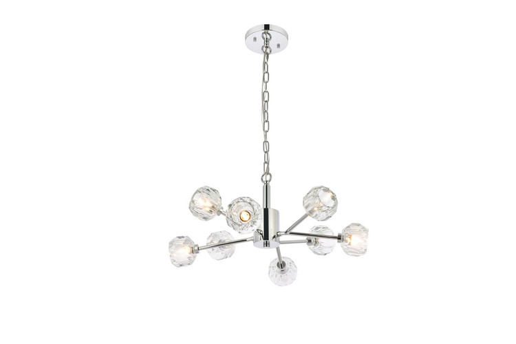 Elegant Lighting - 3509D24C - Eight Light Pendant - Graham - Chrome