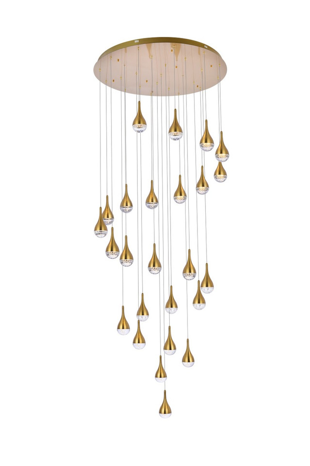 Elegant Lighting - 3825D42SG - LED Chandelier - Amherst - satin gold