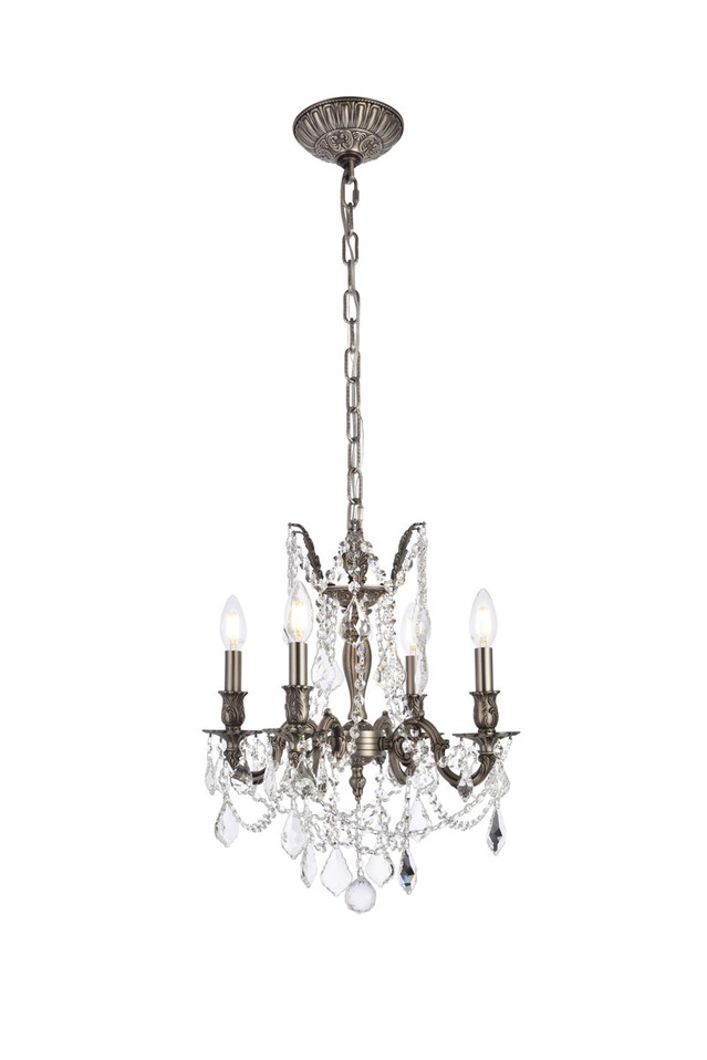 Elegant Lighting - 9204D17PW/RC - Four Light Pendant - Rosalia - Pewter Elegant Lighting - 9204D17PW/RC - Four Light Pendant - Rosalia - Pewter