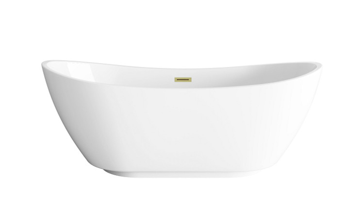 Elegant Lighting - BT10367GW-BGD - Soaking Bathtub - Ines - Glossy White