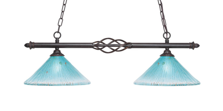 Toltec Lighting - 862-DG-448 - Two Light Island Pendant - Eleganté - Dark Granite