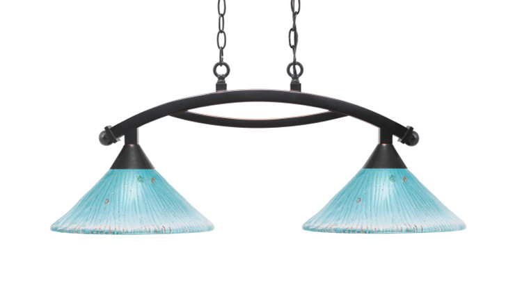 Toltec Lighting - 872-BC-448 - Two Light Island Pendant - Bow - Black Copper