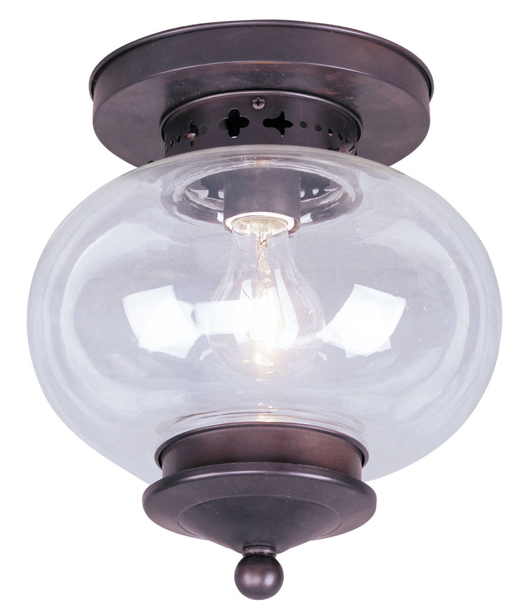Livex Lighting - 5032-07 - One Light Ceiling Mount - Harbor - Bronze