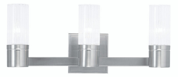 Livex Lighting - 50683-91 - Three Light Bath Vanity - Midtown - Brushed Nickel