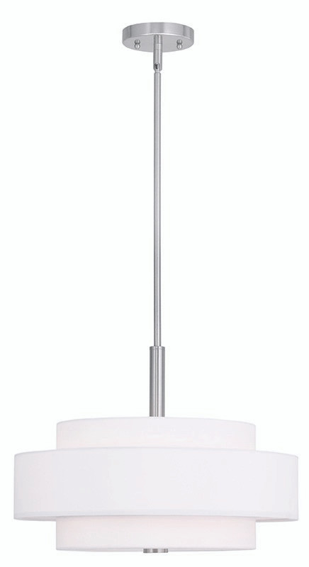 Livex Lighting - 50874-91 - Four Light Pendant - Meridian - Brushed Nickel