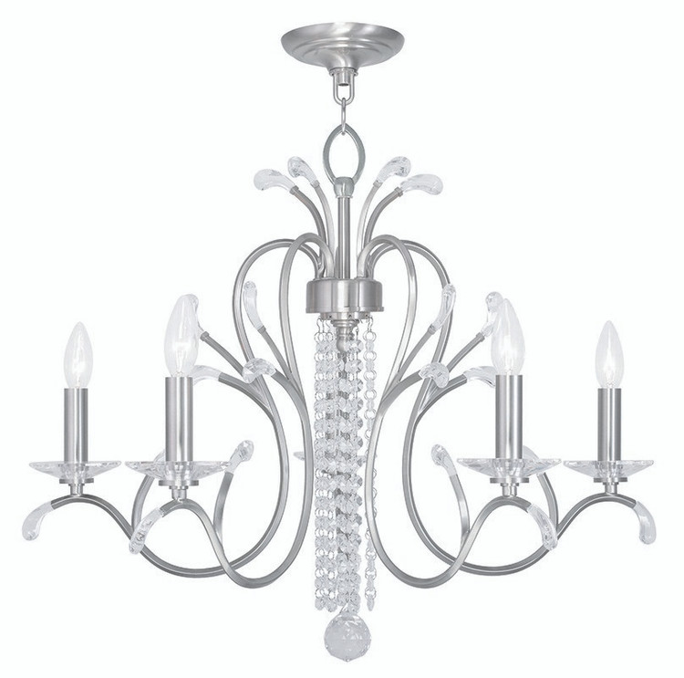 Livex Lighting - 51005-91 - Five Light Chandelier - Serafina - Brushed Nickel
