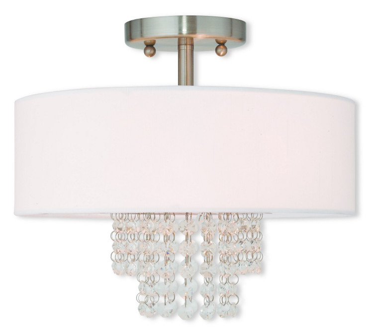 Livex Lighting - 51026-91 - Two Light Ceiling Mount - Carlisle - Brushed Nickel