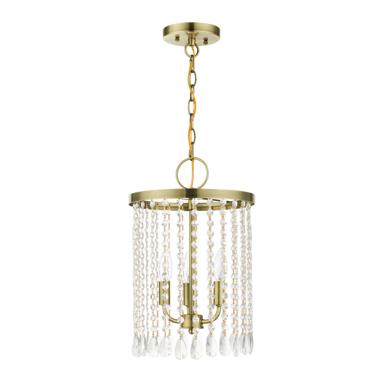 Livex Lighting - 51060-01 - Three Light Chandelier - Elizabeth - Antique Brass