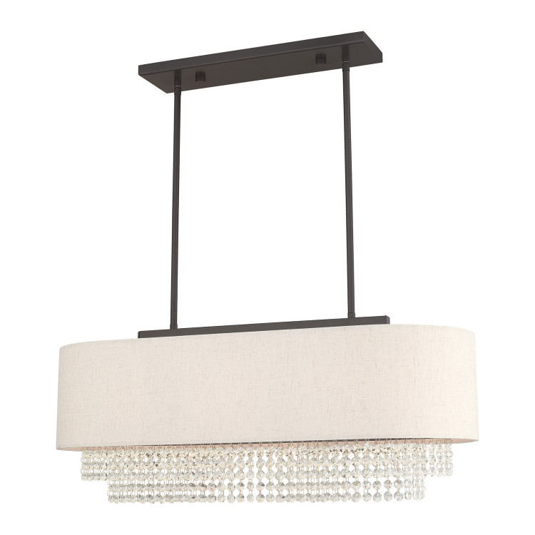 Livex Lighting - 51123-92 - Three Light Linear Chandelier - Carlisle - English Bronze