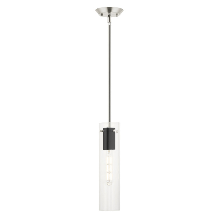 Livex Lighting - 51160-91 - One Light Pendant - Beckett - Brushed Nickel & Black
