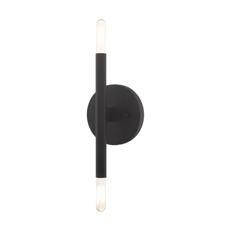 Livex Lighting - 51172-04 - Two Light Wall Sconce - Copenhagen - Black Livex Lighting - 51172-04 - Two Light Wall Sconce - Copenhagen - Black