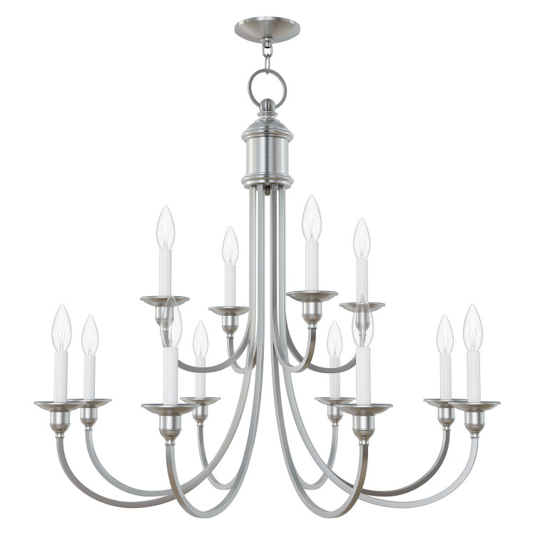 Livex Lighting - 5149-91 - 12 Light Chandelier - Cranford - Brushed Nickel
