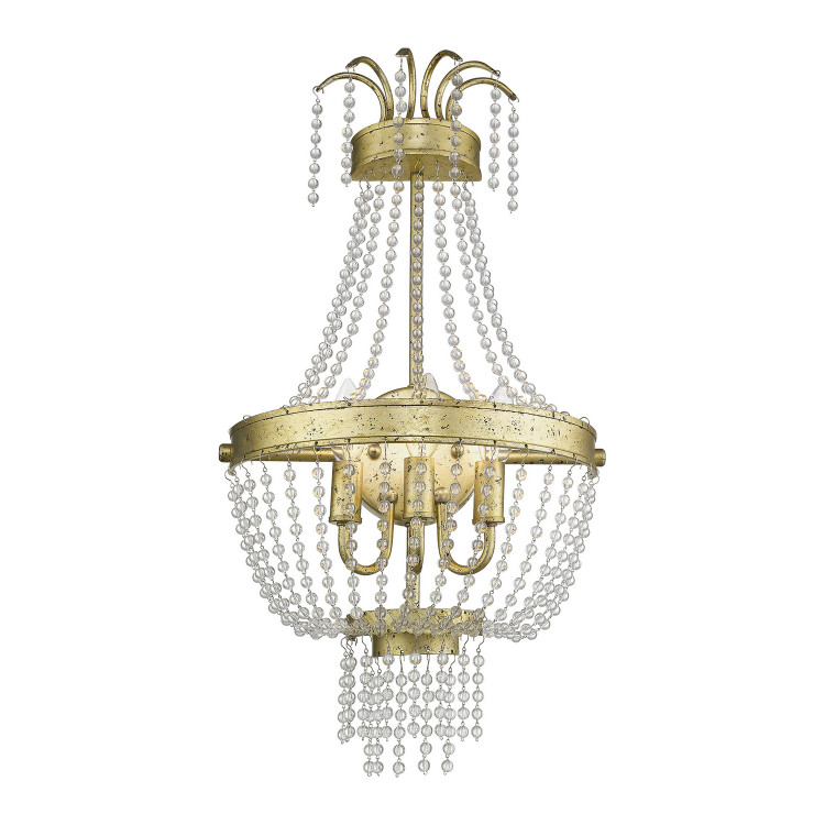 Livex Lighting - 51874-28 - Three Light Wall Sconce - Valentina - Hand Applied Winter Gold Livex Lighting - 51874-28 - Three Light Wall Sconce - Valentina - Hand Applied Winter Gold