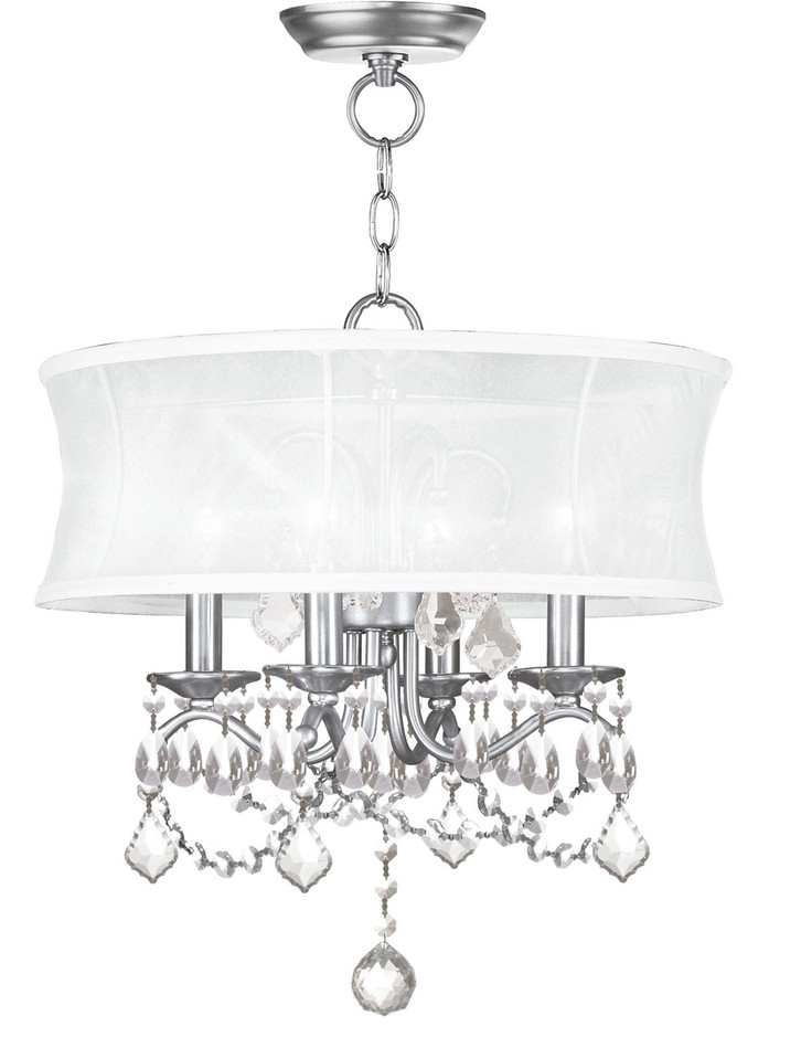Livex Lighting - 6304-91 - Four Light Mini Chandelier/Ceiling Mount - Newcastle - Brushed Nickel