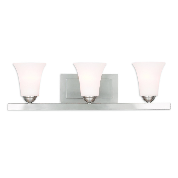 Livex Lighting - 6493-91 - Three Light Bath Vanity - Ridgedale - Brushed Nickel