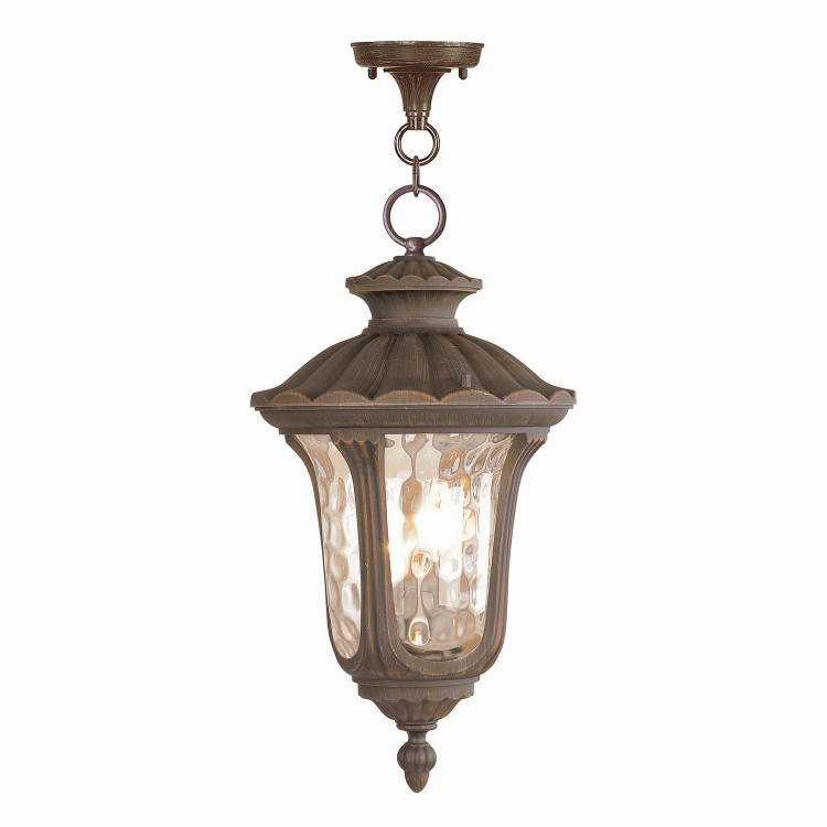 Livex Lighting - 7658-58 - Three Light Outdoor Pendant - Oxford - Hand Applied Imperial Bronze