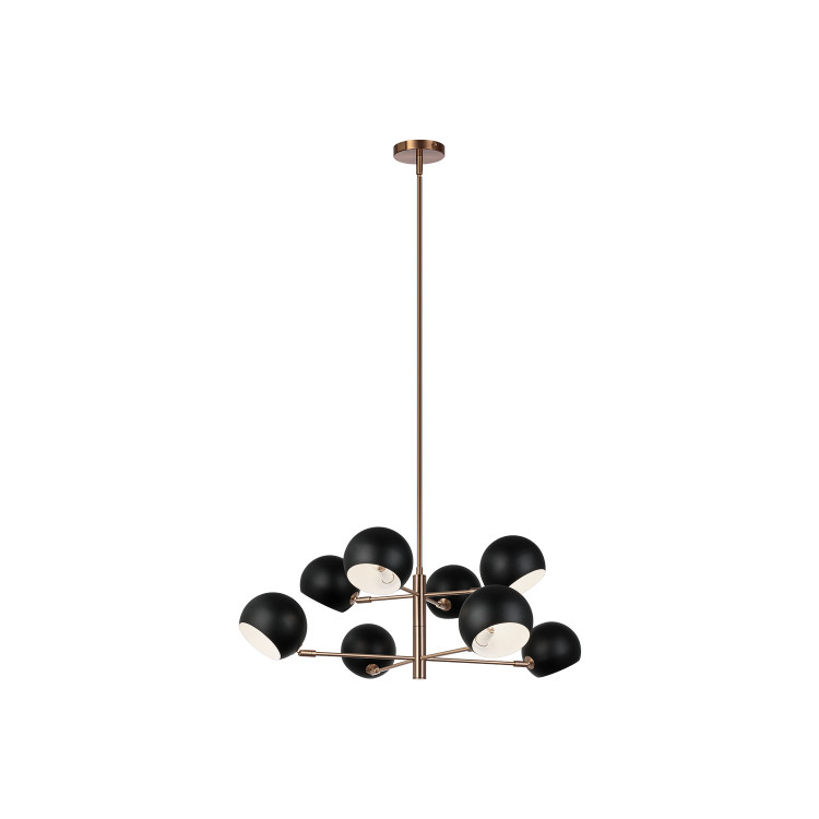 Matteo Lighting - C31708MBAG - Eight Light Chandelier - Orb - Matte Black