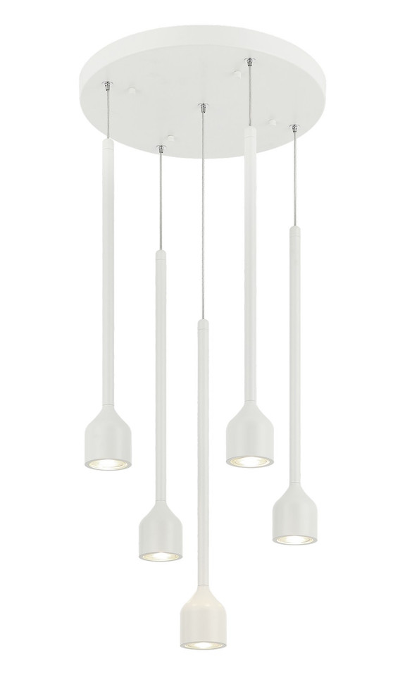 Matteo Lighting - C35405WH - Five Light Chandelier - Lumenagio - White