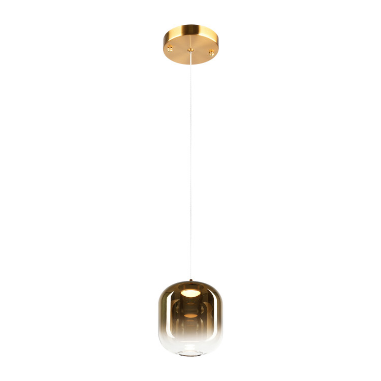 Matteo Lighting - C37401AGAG - One Light Pendant - Refrax - Aged Gold Brass