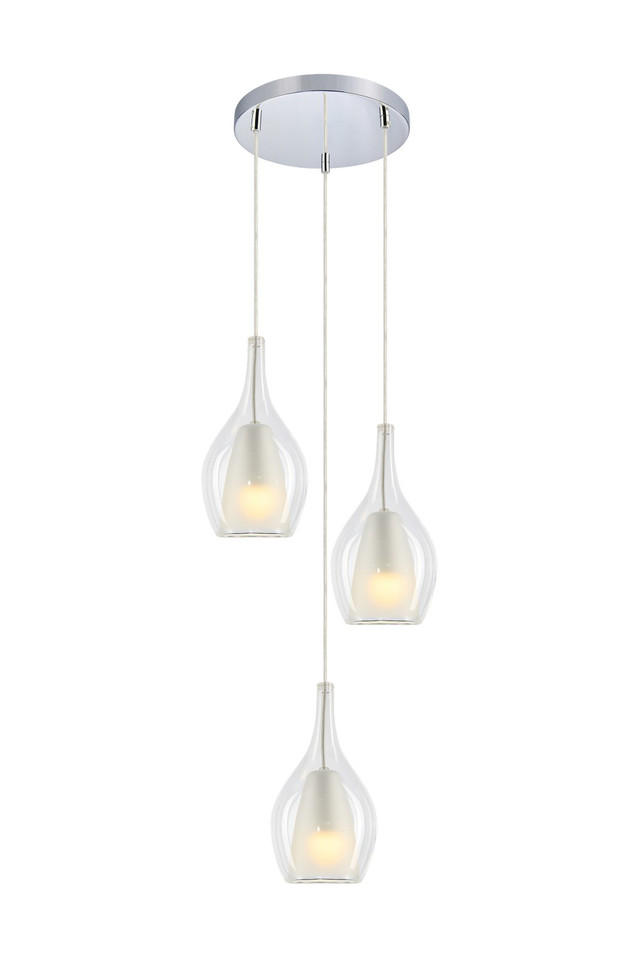 Matteo Lighting - C37503CHCL - Three Light Pendant - Jericho