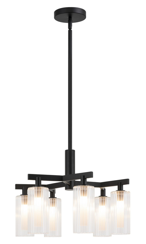 Matteo Lighting - C60806BK - Six Light Chandelier - Kristof - Black