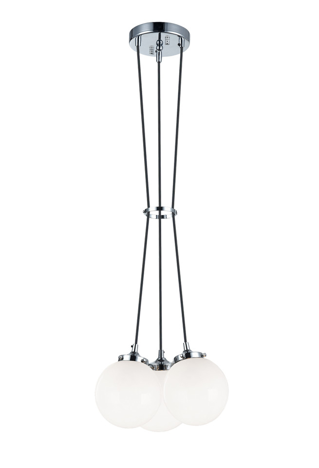 Matteo Lighting - C63003CHOP - Three Light Pendant - The Bougie - Chrome